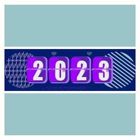 bienvenido el año 2023 pegatina vector