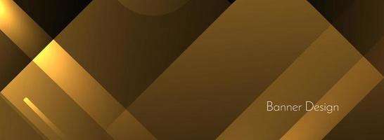 patrón geométrico abstracto oro elegante banner moderno vector