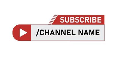 YouTube Channel Subscribe Button Template Design vector