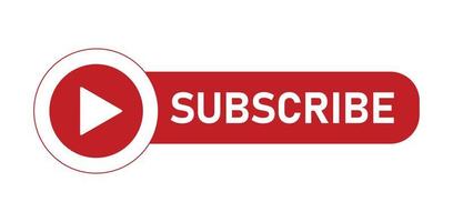 YouTube Channel Subscribe Button Template Design vector