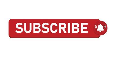 YouTube Channel Subscribe Button Template Design vector