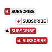 YouTube Channel Subscribe Button Template Design vector