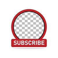 YouTube Channel Subscribe Button Template Design vector