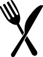 Fork and knife icon on white background. vector