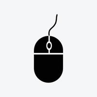 Computer mouse icon in flat style. vector