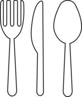 Fork knife and spoon icon on white background. vector