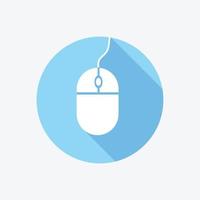 Computer mouse icon in flat style. vector