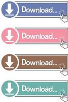 set of Click to download on white background. vector