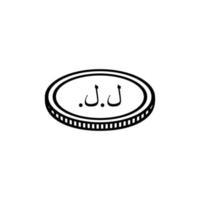 Lebanon Currency Icon Symbol, Lebanese Pound, LBP. Vector Illustration