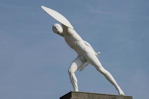 Berlin, Germany, 2014. Statue of a naked male warrior at the Charlottenburg Palace in Berlin photo