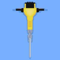 jackhammer isolated on flat background vector