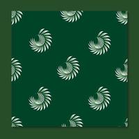 círculo abstracto deja plantas tropicales de patrones sin fisuras con color verde sobre fondo pastel. diseño vectorial decorativo. patrón de ilustración de plantas exóticas de la selva. textura de la naturaleza vector
