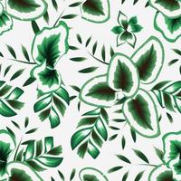 Trend abstract seamless pattern with monochromatic green calla leaf and frangipani flower tropical leaves plants. Vector design. Jungle print. Floral background. nature background. Exotic summer