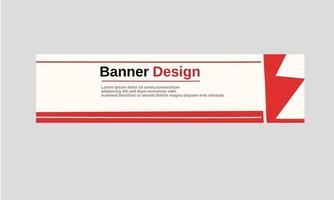 modern banner red design vector