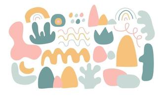 abstract shapes elements color vector