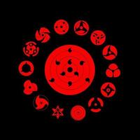 Icon Sharingan. Vector .All elements are isolated