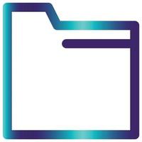 Folder, Gradient Style Icon Computer and Hardware vector