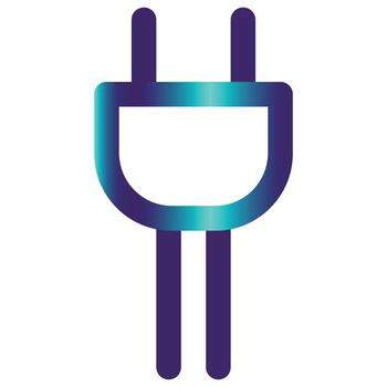 Electric Socket, Gradient Style Icon Computer and Hardware vector