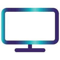 Monitor, Gradient Style Icon Computer and Hardware vector