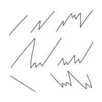 líneas de fideos, ilustración vectorial sobre un fondo blanco vector