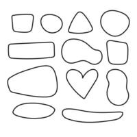 Set of simple abstract hand-drawn spots vector