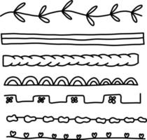 divisores de texto elementos de diseño vectorial vector