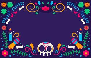 Dia de Los Muertos Background Tamplate vector
