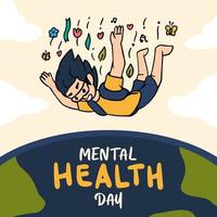 World Mental Health Day Concept 2 vector