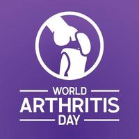 concepto del día mundial de la artritis. dolor de huesos vector