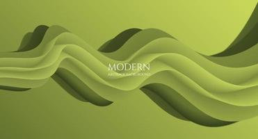 Trendy abstract fluid wave. Modern poster with gradient 3d flow shape. Innovation background design for landing page. Vector illustration.