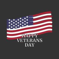 Veterans day poster. Honoring all who served. Veterans day illustration with american flag and happy veterans day. vector