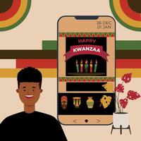 kwanzaa ilustración plana vector