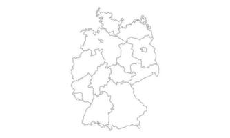 white background of German map with line art design vector