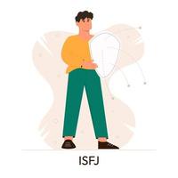 concepto de tipos de persona mbti. socionics mbti. test de personalidad. ilustración vectorial plana vector