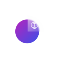 Glasmorphismus-Globus, Web-Symbol png