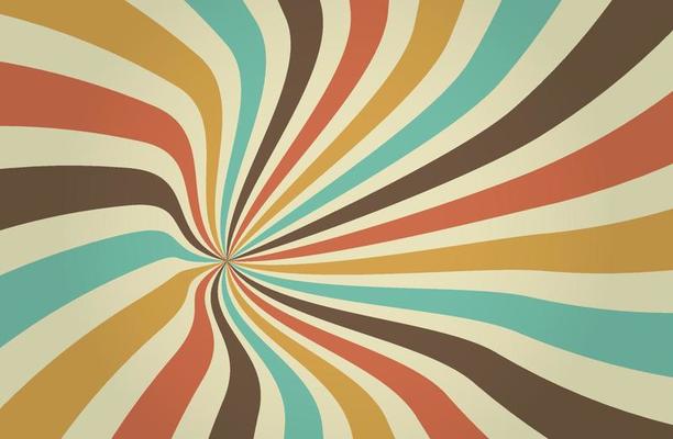 Retro background with rays, 90s vintage background