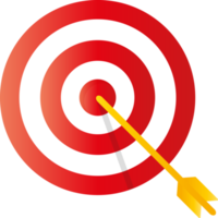 Dart Board Target with Arrow png