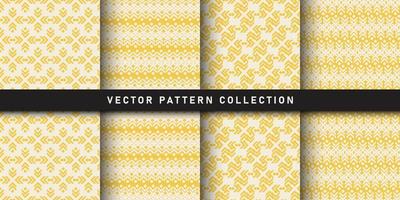 Flat art deco pattern collection vector