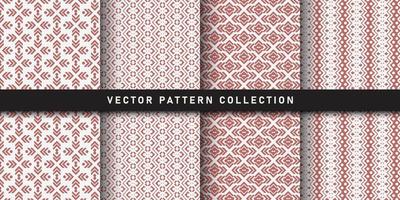 Flat art deco pattern collection vector