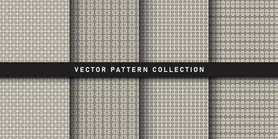Flat art deco pattern collection vector