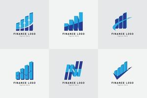 conjunto de ilustración de vector de logotipo de finanzas