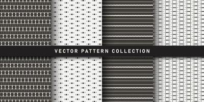 Seamless geometric pattern set vector