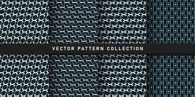 Seamless geometric pattern set vector