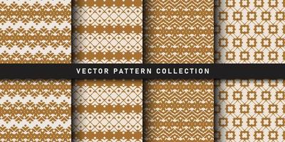 Seamless geometric pattern set vector