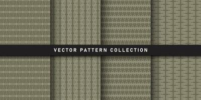 Flat art deco pattern collection vector
