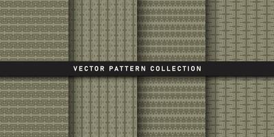 Flat art deco pattern collection vector