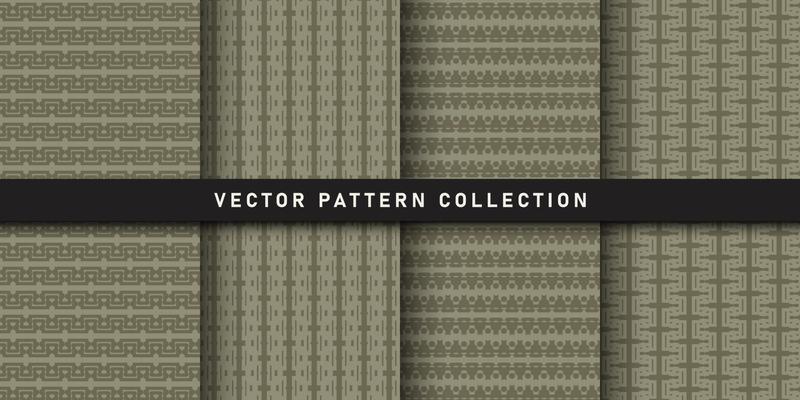 Flat art deco pattern collection