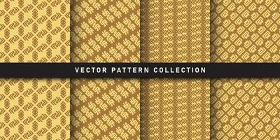 Flat art deco pattern collection vector