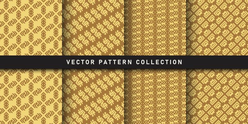 Flat art deco pattern collection
