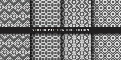 Seamless geometric pattern set vector